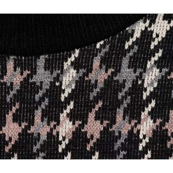 Susan Graver Dress Jacquard Sweater Knit Houndstooth Pattern Neutral Colors XL - Picture 12 of 12